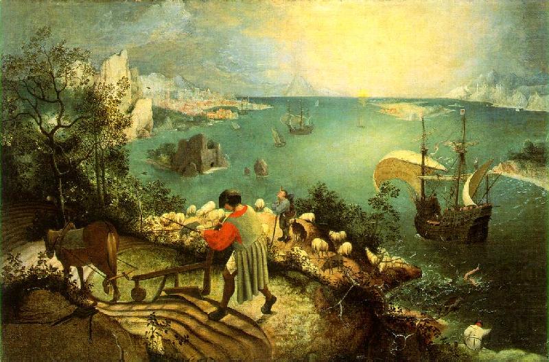 BRUEGEL, Pieter the Elder Landscape with the Fall of Icarus g china oil painting image